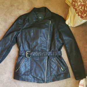 Black leather jacket